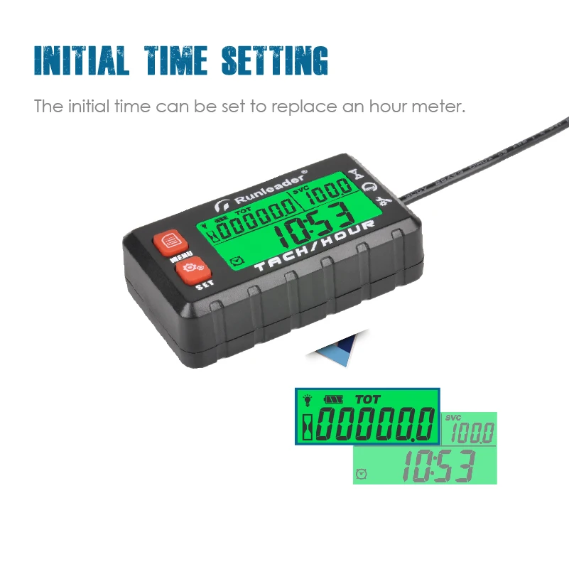 Runleader Small Engine Hour Meter Digital Tachometer Maintenance