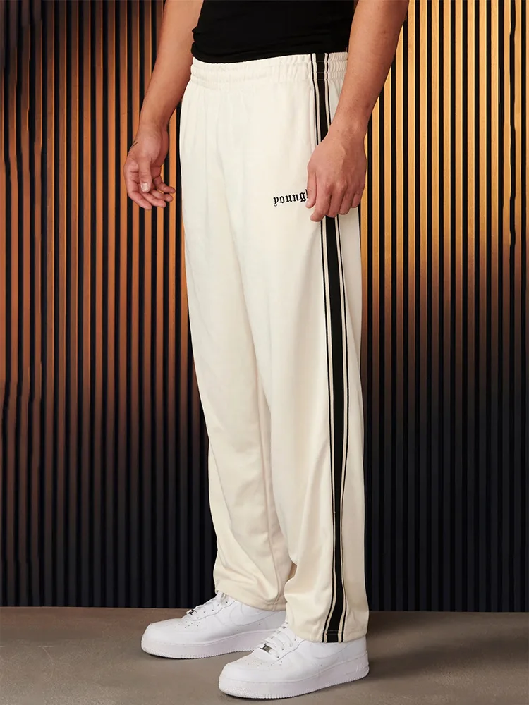 

2024 Spring New Men's Sweatpants Baggy Jogger Pants Hip Hop Streetwear Ankle Length Cotton Casual Loose Trousers Plus Size