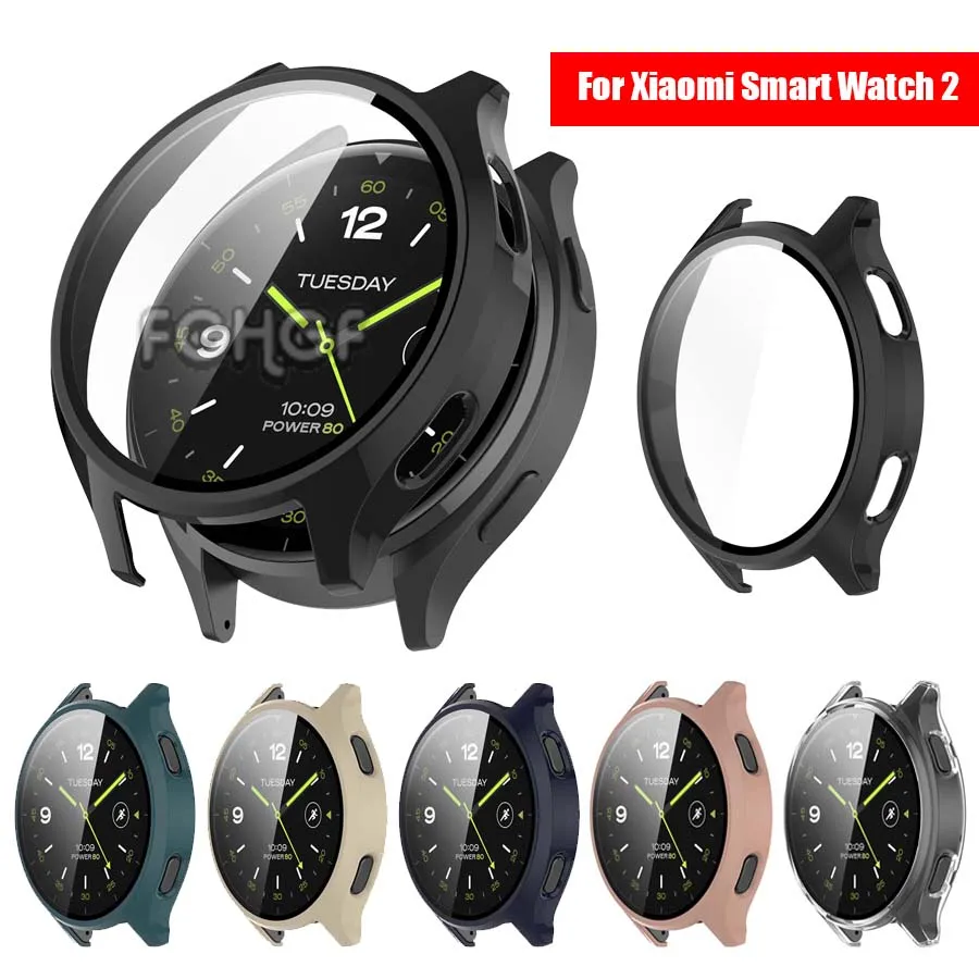 

Glass+Case For Xiaomi Smart Watch 2 Accessories PC All-around Bumper Protective Cover Shell Screen Protector For Mi Watch 2 Case