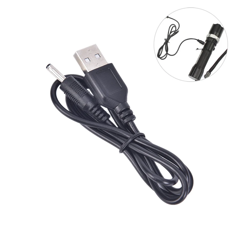 LED 손전등 토치용 코드 모바일 DC 전원 충전기 전용 USB 케이블