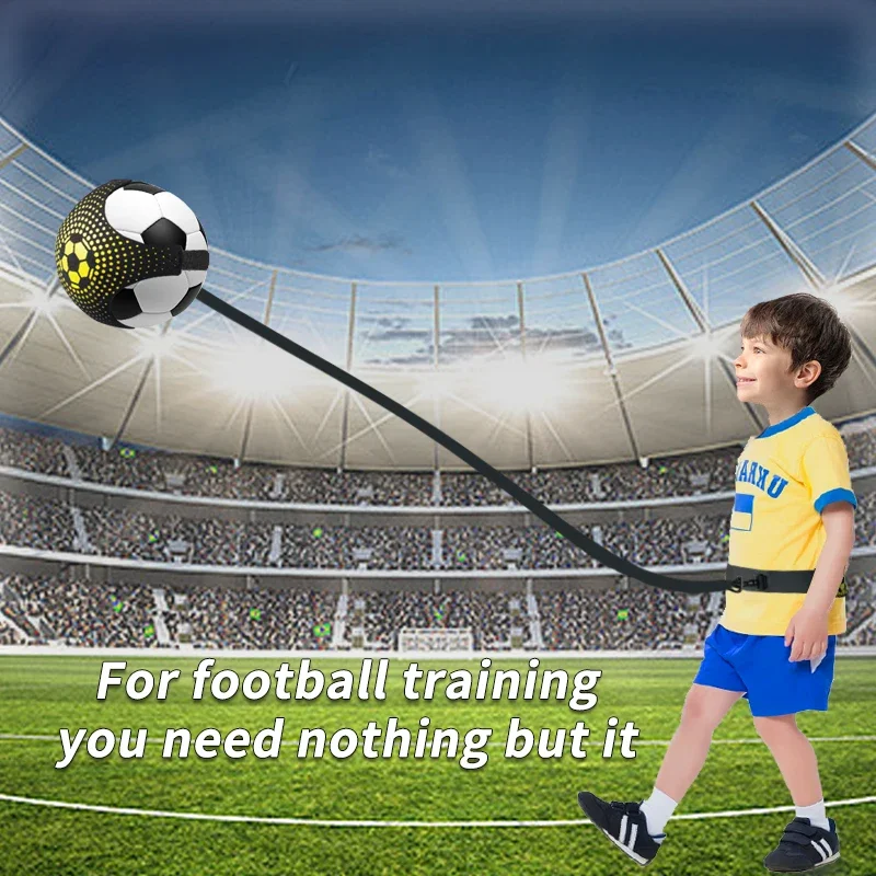 Football Kick Throw Solo Practice Training Aid Control Skills Adjustable Waist Belt 3