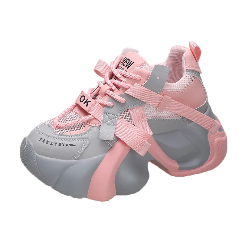 Spring And Autumn New 2023 Daddy Shoes Women'S Fashion Thick Bottom Korean Style Trendy Casual Sports Shoes Women'S Singles Gift