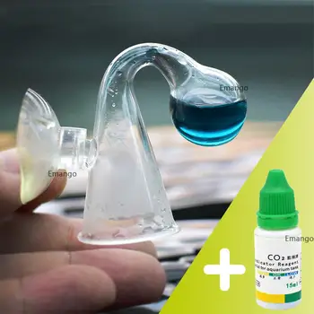 CO2 드롭 체커 확산 유리 수족관 매달림 CO2 모니터 센서 감지기 표시기, 어항 수생 식재 탱크 테스트