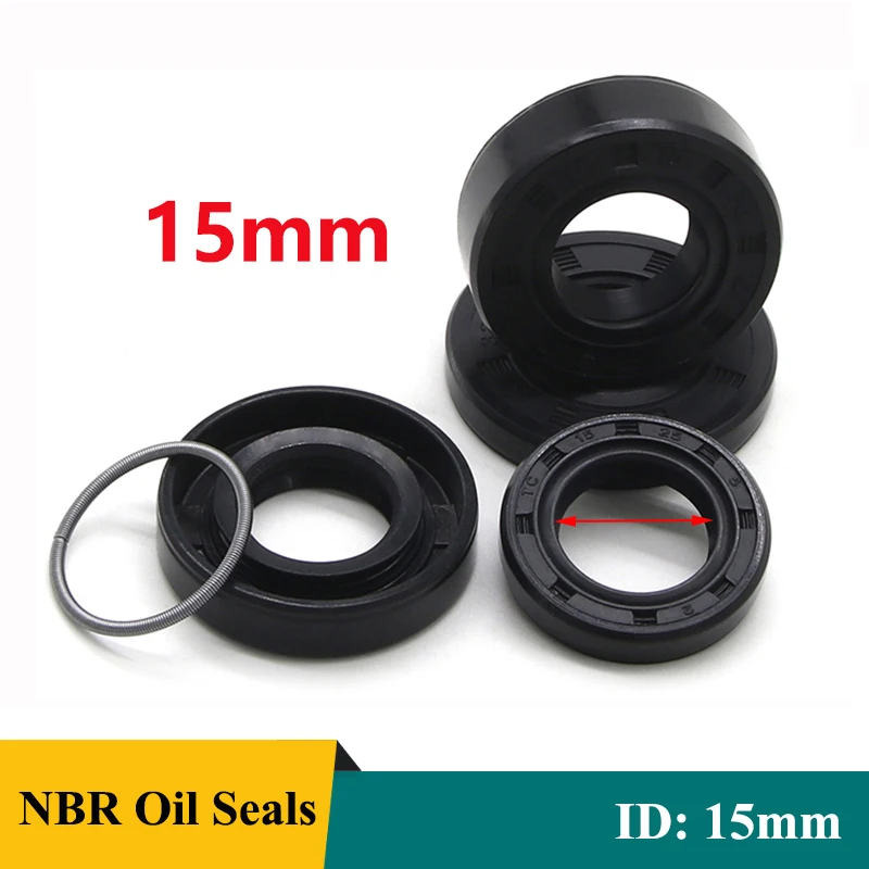 2/5 шт., черные Уплотнители из нитрильного каучука диаметром 15 мм, размеры 22/24/25/26/28/30/32/35/40/42*5/7/8/10 мм двойная губная масляная прокладка