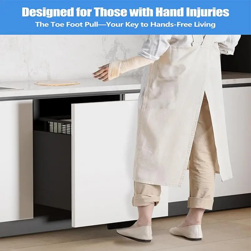 Trash Cabinet Foot Pull Creative Trash Drawer Handless Handle Garbage Cabinet Foot Pull Under for Kitchen Home