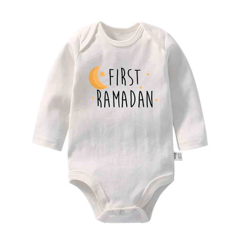 My First Eid Baby Bodysuits Cotton Long Sleeve Eid Mubarak Rompers Boys Girls 1st Ramadan Clothes Islamic Muslim Holiday Outfits 5
