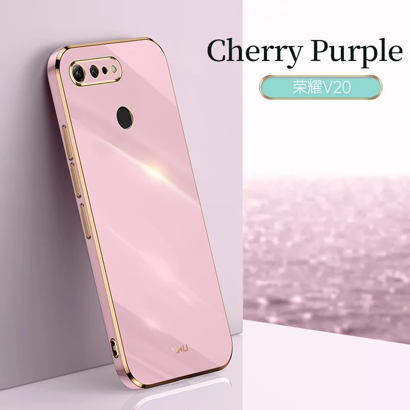 Luxury Square Glossy Plating Shockproof Silicone Phone Case