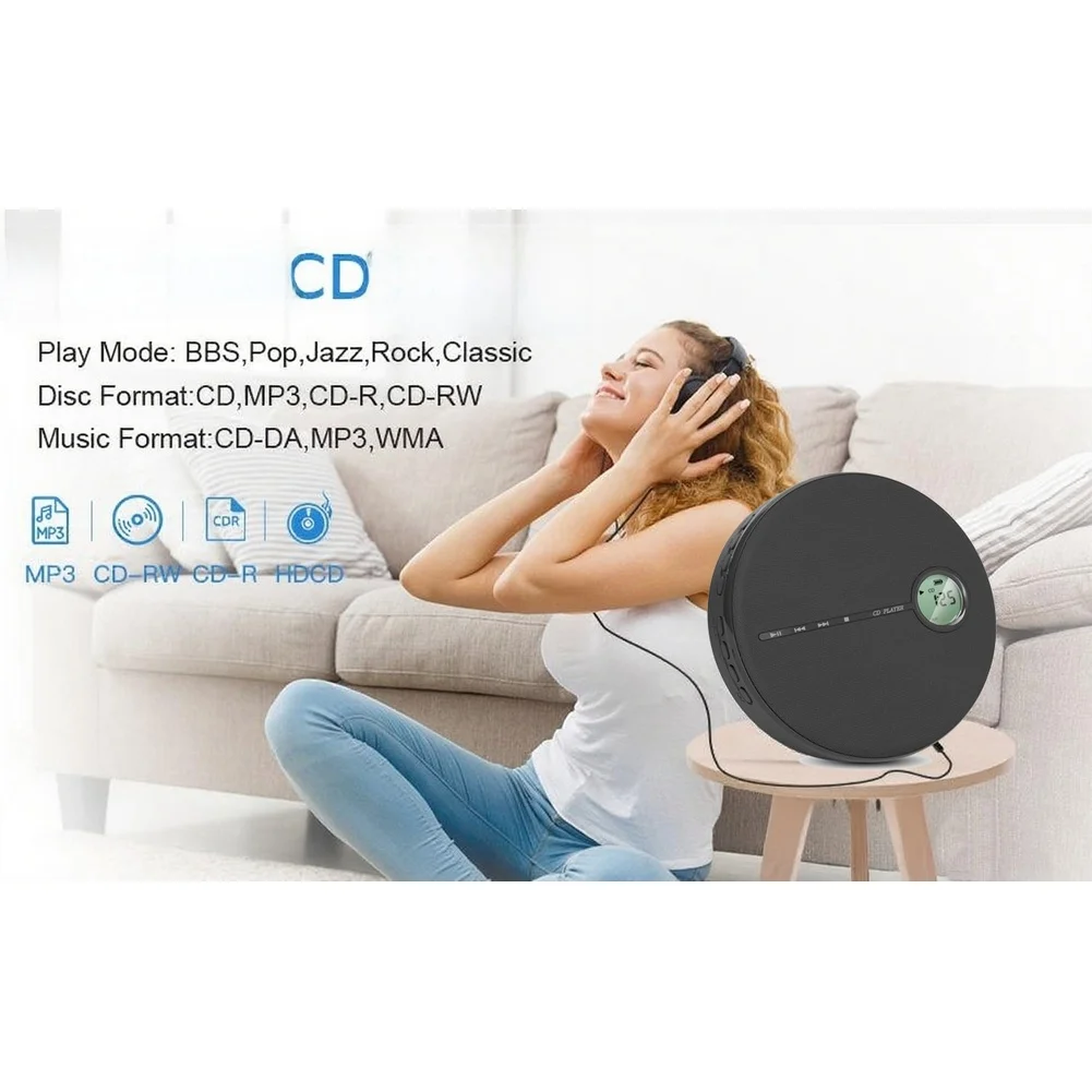 무선 스트리밍 MP3 USB 및 CD CD-R CD-RW 재생 기능을 갖춘 컴팩트한 휴대용 오디오 장치, 1.2W 스테레오 사운드 및 자동 기능 탑재