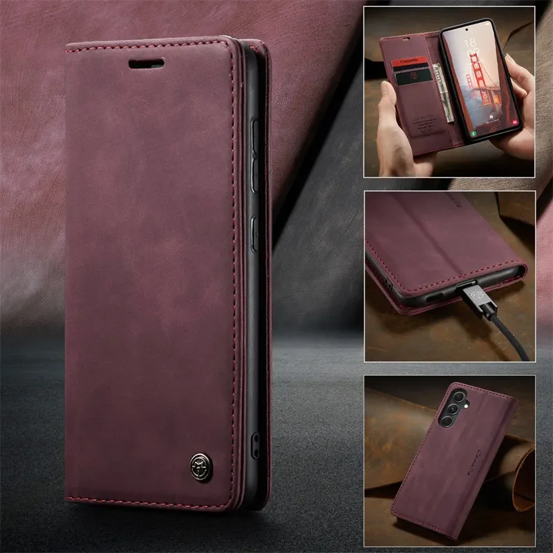 Magnetic Flip Leather Wallet Card Phone Case Cover
