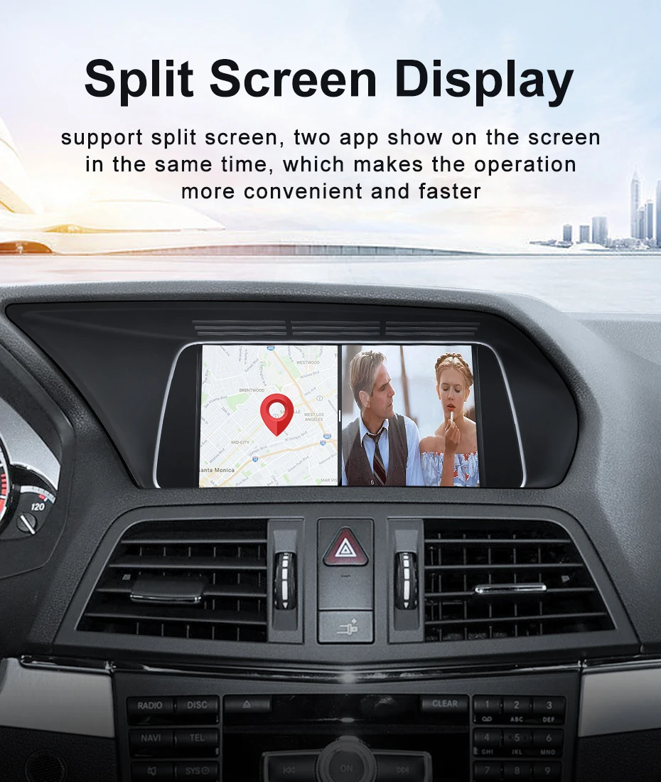 7inch Qualcomm Snapdragon 680 6225 Wireless CarPlay Andorid Auto For Mercedes Be