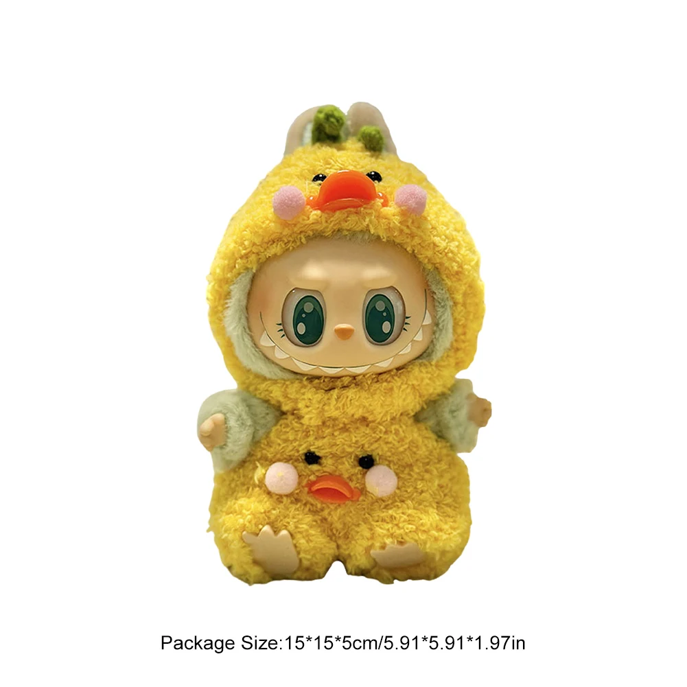 17cm Mini Plush Doll Clothes Outfit Accessories for Korea Kpop Labubu Dolls