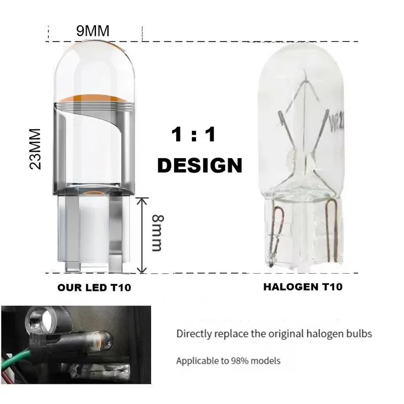 10x Ŭ   W5W T10 LED ڵ , ȭƮ ׸   6000K ڵ ȣ Ŭ    DC12V
