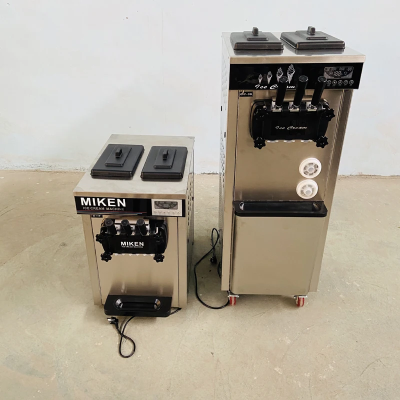 

PBOBP Table Soft Serve Ice Cream Machine Commercial Electric Ice Cream Makers Desktop 3 Flavors Ice Cream Machine 220V 110V