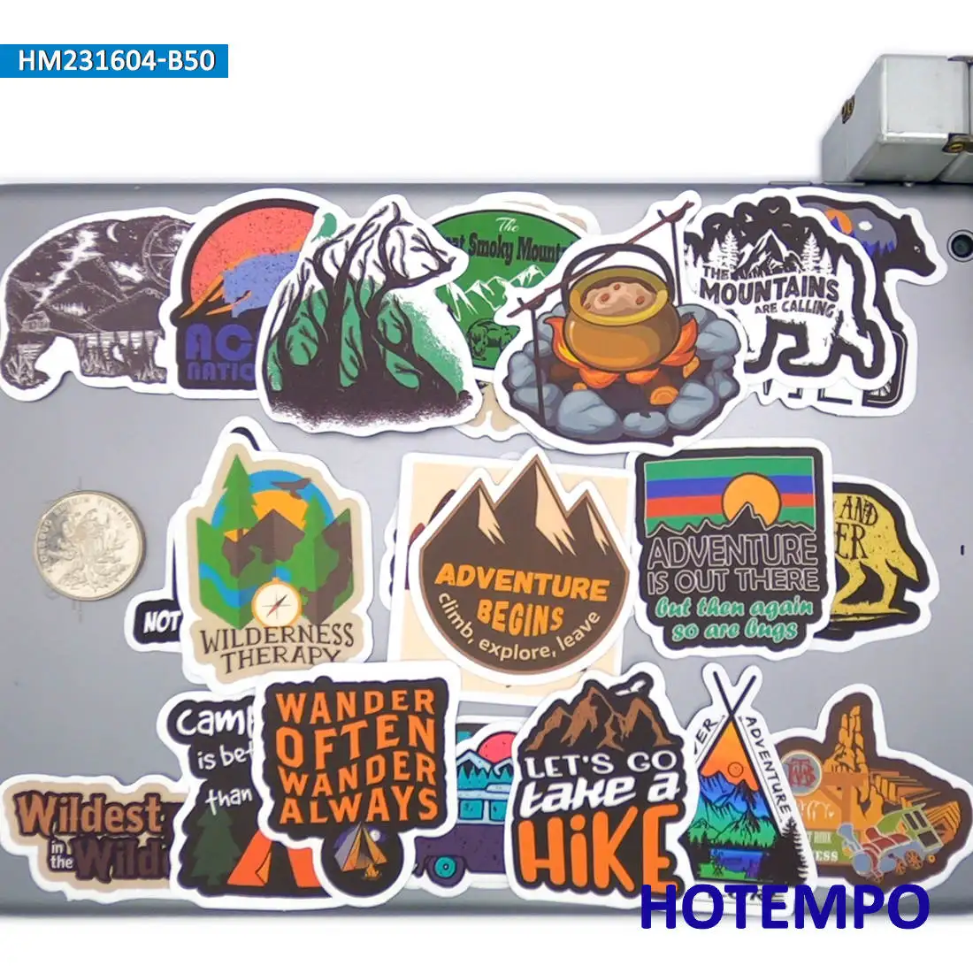 Adventure Sticker Pack - Outdoor Exploration and DIY Creative Decoration