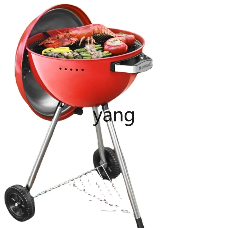 

Yhl Charcoal Garden Barbecue Grill American Apple Braised Oven Warm Pot Heating Stove round