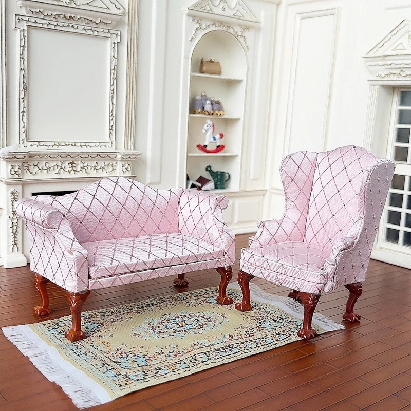 1/12 Dollhouse Simulation Sofa Chair Model Doll Home Armchair