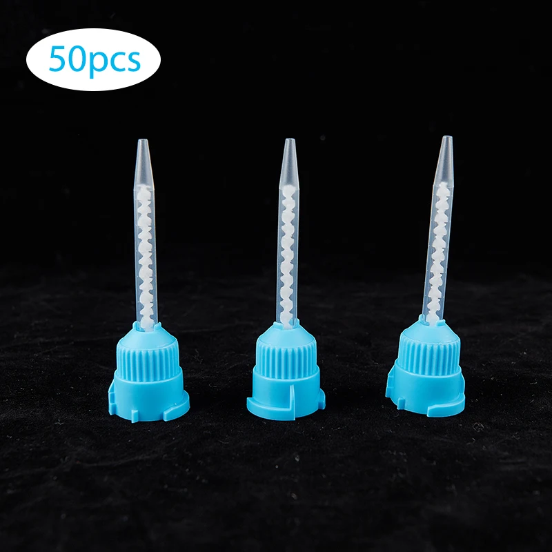 3.5 Mm Disposable Silicone Rubber Mixing Head 50pcs 1:1 Dental Materials Dentistry Silicone Rubber Gun Conveying Mixing Head dental mixing head