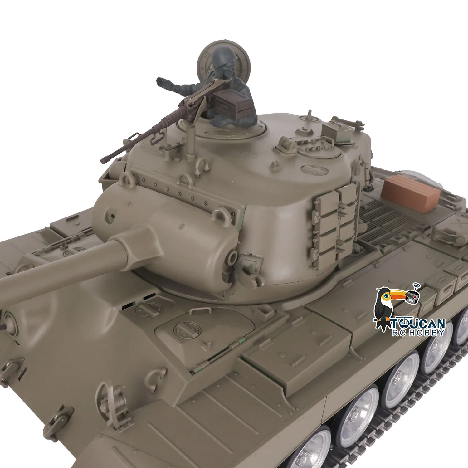 RC Tank Pro Ver Henglong 1/16 7.0 M26 Pershing 3838 Metal Tracks Wheels 360 Turret Rotation TH17311-SMT7 5