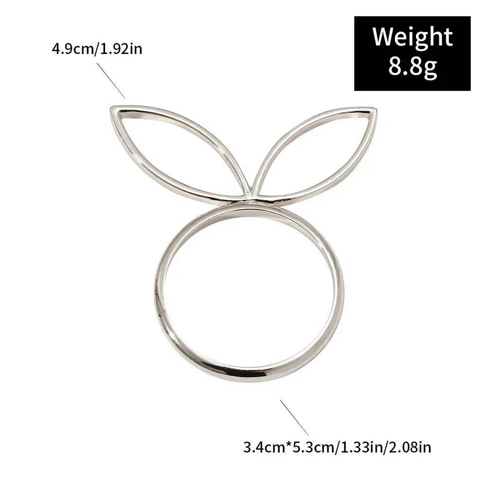 Rabbit Ears Napkin Rings Easter Weddings Holiday Dining Table Decorations Supply Bunny Head Napkin Stand Racks 6Pcs