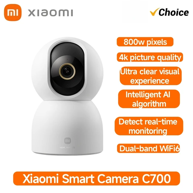 Xiaomi Smart Camera C700 8MP 4K Ultra HD Low Light Full-color Baby Cry Detection 2-Way Voice Call Surveillance China Version