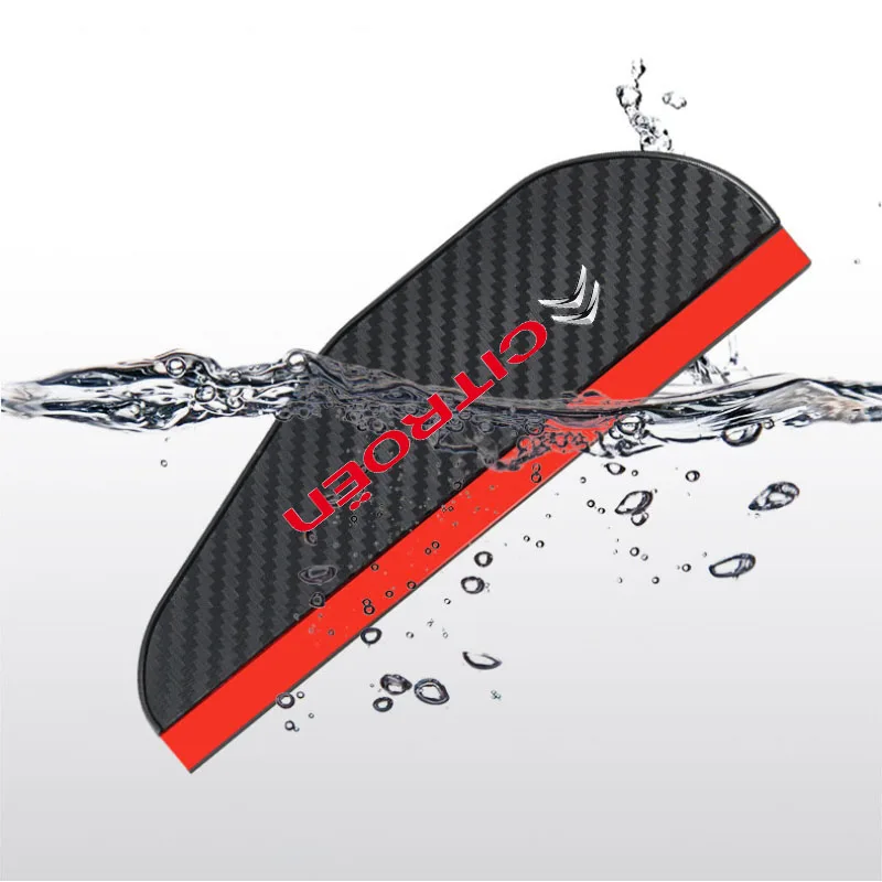 Rearview Mirror Rain Shield,Rearview Mirror Rain Eyebrow,Car Rearview Mirror Visor,Rearview Mirror Rain Guard,Rearview Mirror Visor 2pcs Car Rear View Mirror Rain Eyebrow Visor Carbon Fiber Rain Cover for Citroen C1 C3 C4 C5 C6 2CV VTS Picasso Auto Accessories