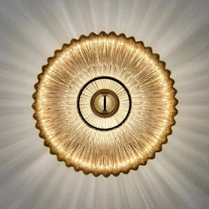 Glass Wall Lamp Glass Wall Sconce For Corridor Background Bedroom Living Room Bedside Ambiance Wall Light Indoor Home Decor 4