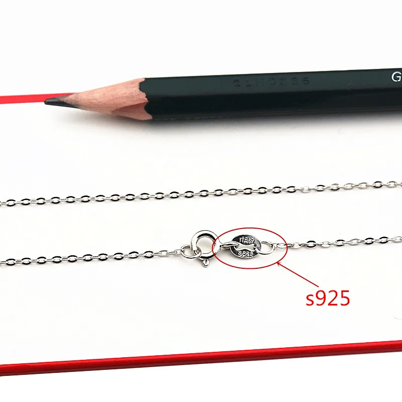 Catena In Argento Sterling 925, Collana - Cavo Piatto Ovale - Finito Collana Per Ciondolo, Ready To Wear - 26 Pollici (1 Pc)-codice: 601043-26 - Italia - Foto 3