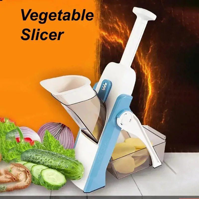 Manual Vegetable Cutter Safe Mandoline 5 in 1 Fruit Veggie Food Chopper Potato Shreds Lemon Slicer Onion Grater Kitchen Gadgets 1