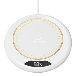 Deluxe USB Coffee Mug Warmer with Adjustable Temperature Settings (WHITE)