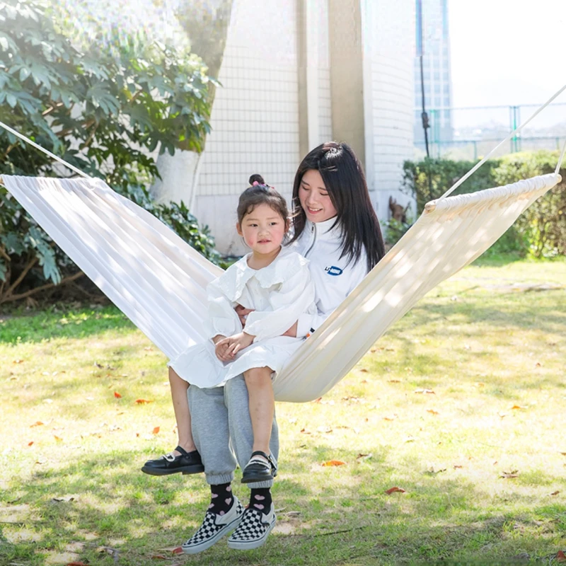 

Camping Hammock Garden Swings Adult Kids Travel Anti rollover Thick Canvas Hanging Hammocks Chair Field Hamac Outdoor Furniture