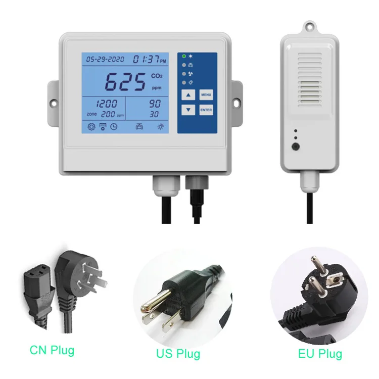 

Mushroom growing greenhouse air quality inspecting analyzers regulator valve 0-10000 PPM CO2 grow controller