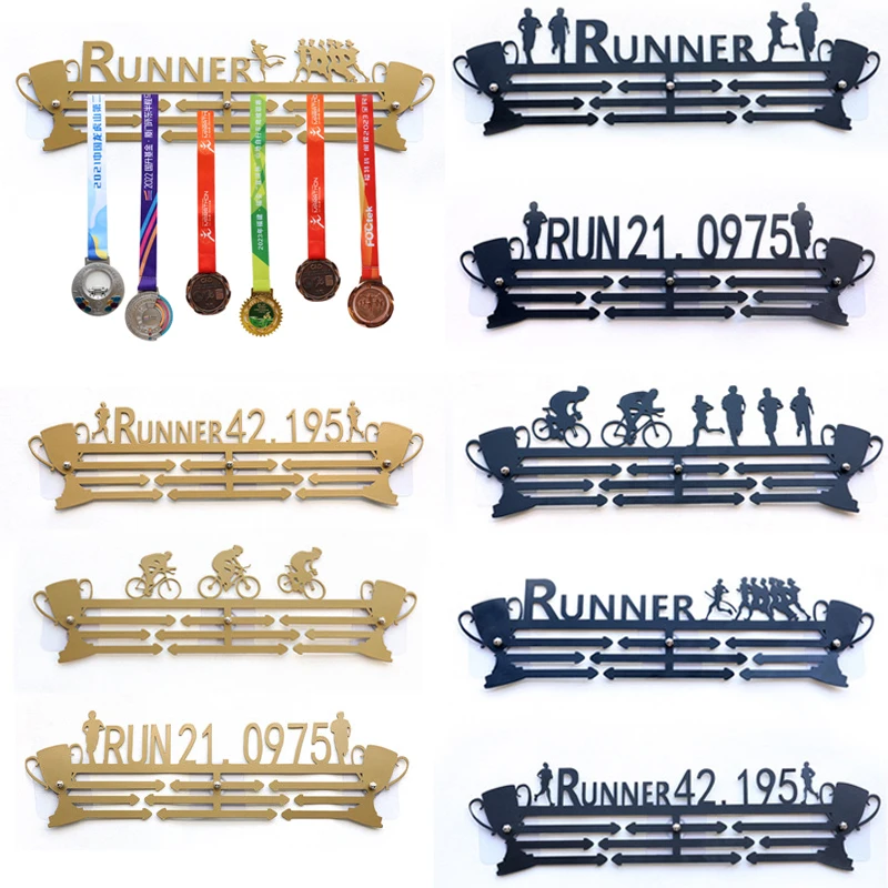 Espositore Porta Medaglie Oro/Nero Per Marathon Running Espositore Per Medaglie Per Espositore Per Medaglie Da Parete Hanger Award Hange