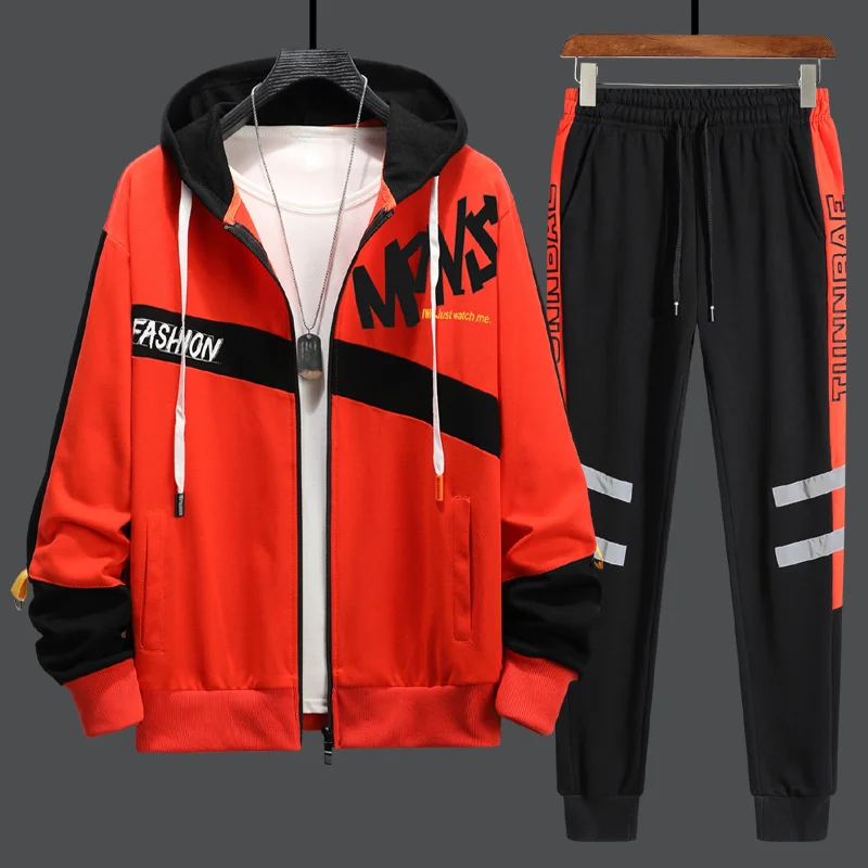 2023 New Sport Suits Mens Tracksuit Set For Men Jacket Hoodie Sweatpants Two Piece Matching Sets Student Husband Sports Clothing