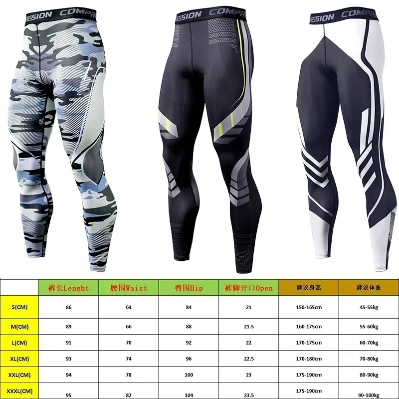 Men Running Compression Leggings Sports Training Pants Fitness Tights Gym Trousers soft Sportswear Quick Dry Jogging Breathble