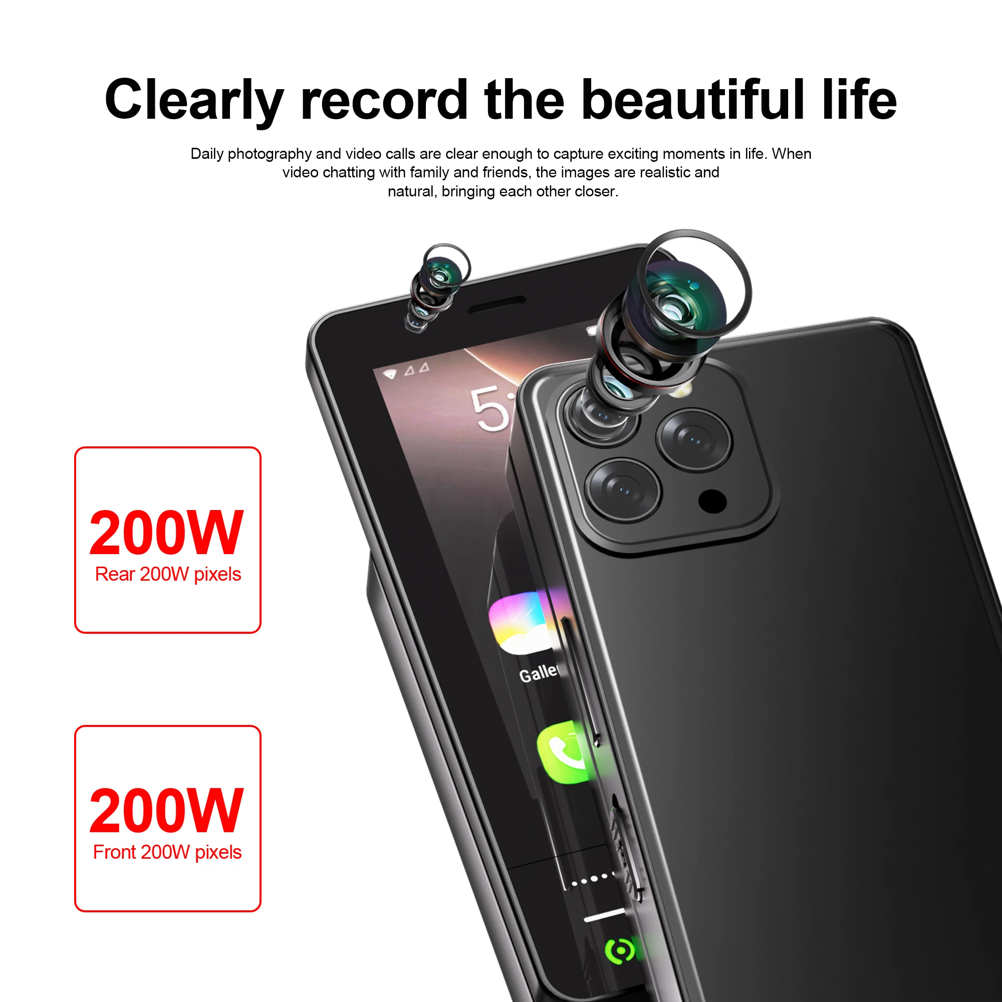 SERVO 4G LTE Silde Mini Smartphone Dual SIM Card Android OS RAM 2GB ROM 16GB WhatsAPP WiFi Hotspot 3.0" Touch Screen Smart Phone