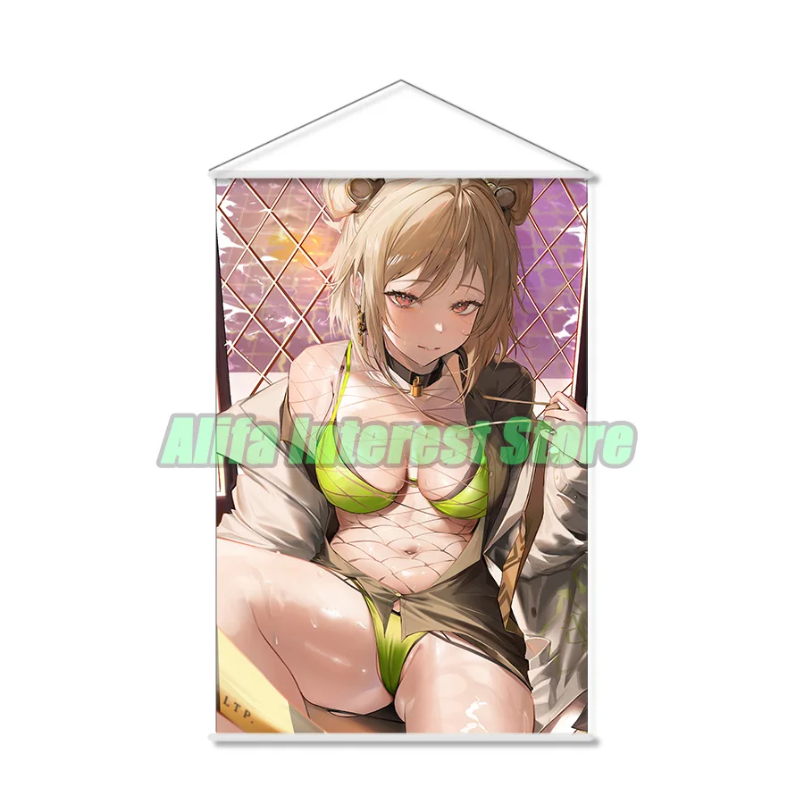 

P90 Girls' Frontline Anime Wall Scroll Hanging Poster Home Decor Painting