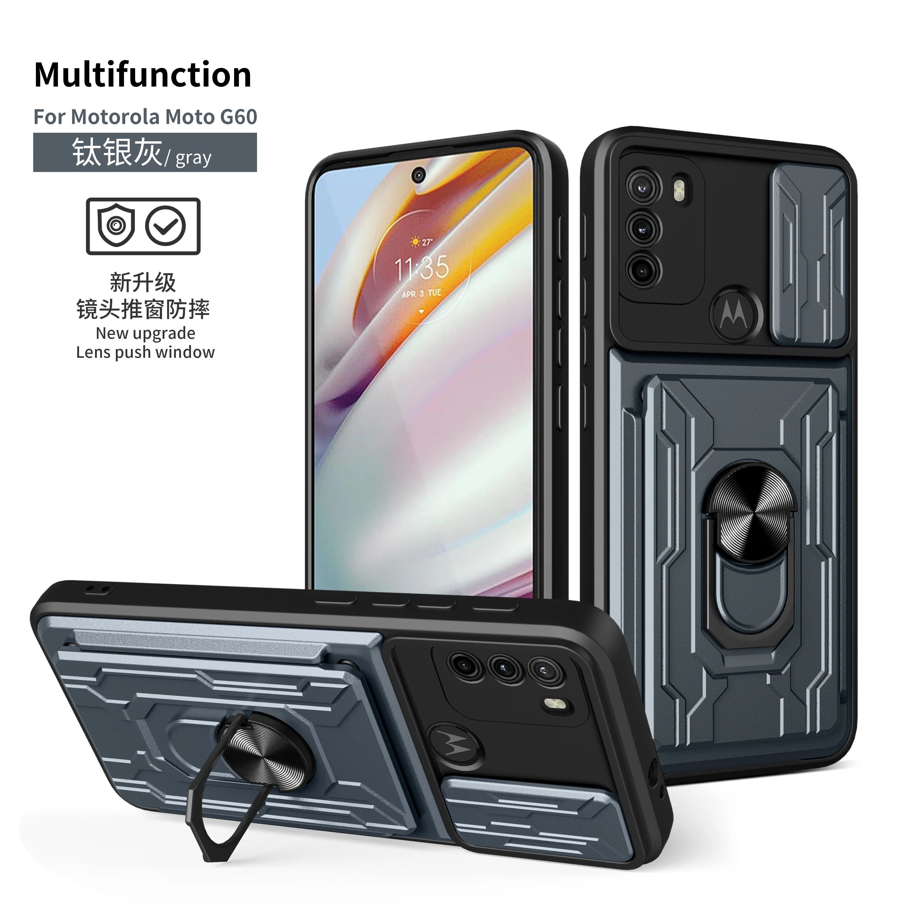 Custodia Magnetica Per Motorola G60 Supporto Per Anello Per Auto Capas Motorola G73 5G Smartphone Android Fundas Motorola G73 G53 G23 G22