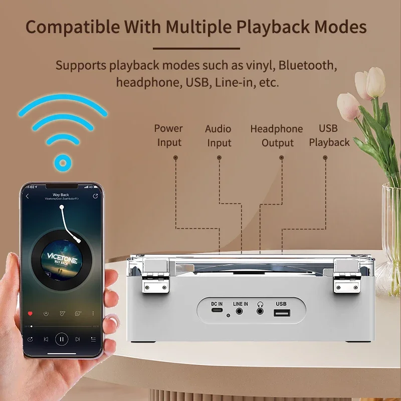Portable Retro Suitcase CD Player HiFi Sound Speaker with Remote Control Bluetooth Rechargeable LED Screen FM Radio portable cd player