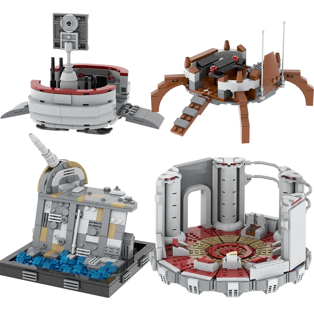MOOXI Movie Space Wars Scenario MOC Model Bricks DIY Diorama Adults ...