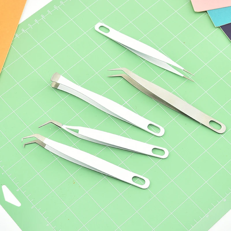 Vinyl Weeder Tools 1/4pcs Stainless Steel Tweezers for DIY Silhouette Relief Engraving Electronics Repair Soldering Craft Tool precision tweezers tweezer tool soldering tweezers