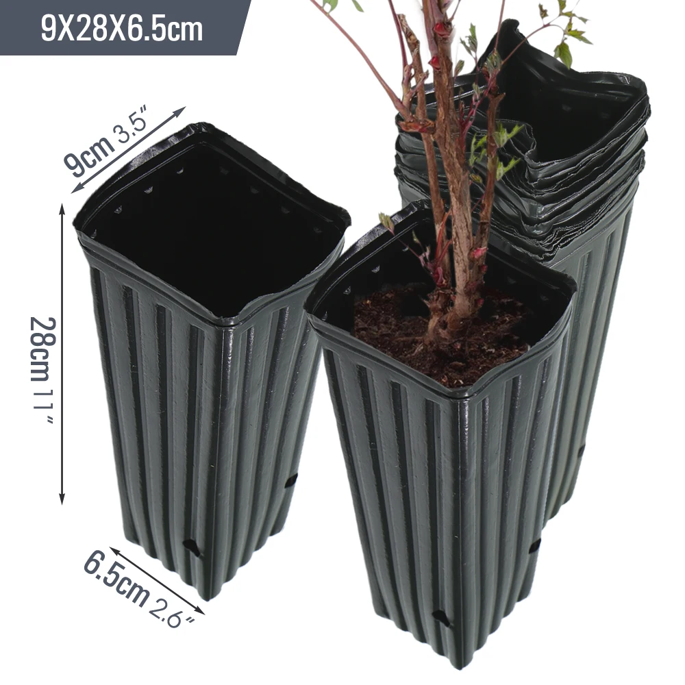 Tiefe Pflanztöpfe Für Setzlinge - 20 Stück Set, Mit Drainageloch Für Garten & Balkon, Ca. 9x20 Cm