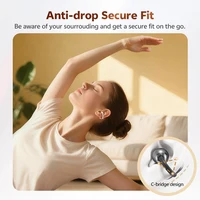 QCY Crossky C50 Open Ear Wireless Earbuds Bluetooth 6.0 Comfort Clip On Sports Earphone 4 Mic AI Clear Call Bass Boost Headphone - Image 3