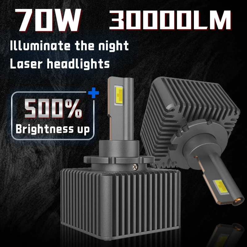 D1S D3S D2H Universal Modified Headlights Turbo LED 6000K Bulbs 30000LM 12v power supply directly connected