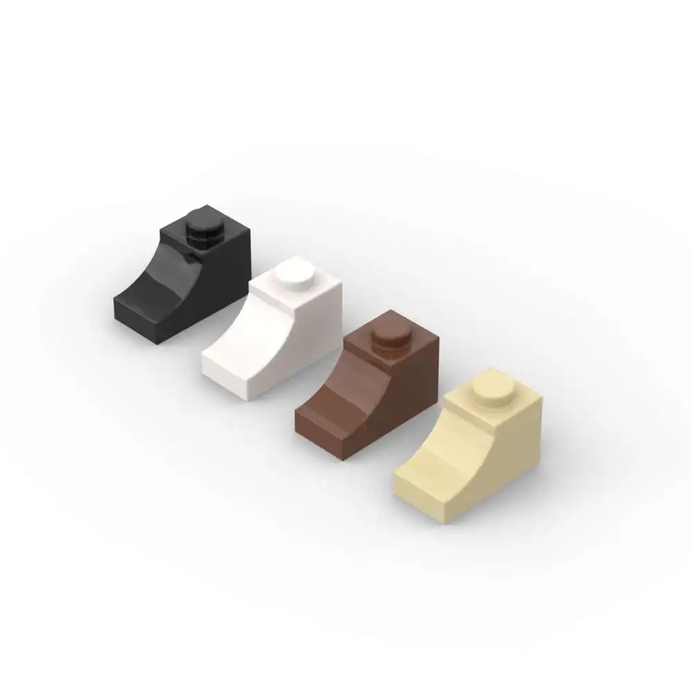 MOC 10PCS 78666 아치 1x2 반전 빌딩 블록 키트 하우스 성 벽돌 입자 교..