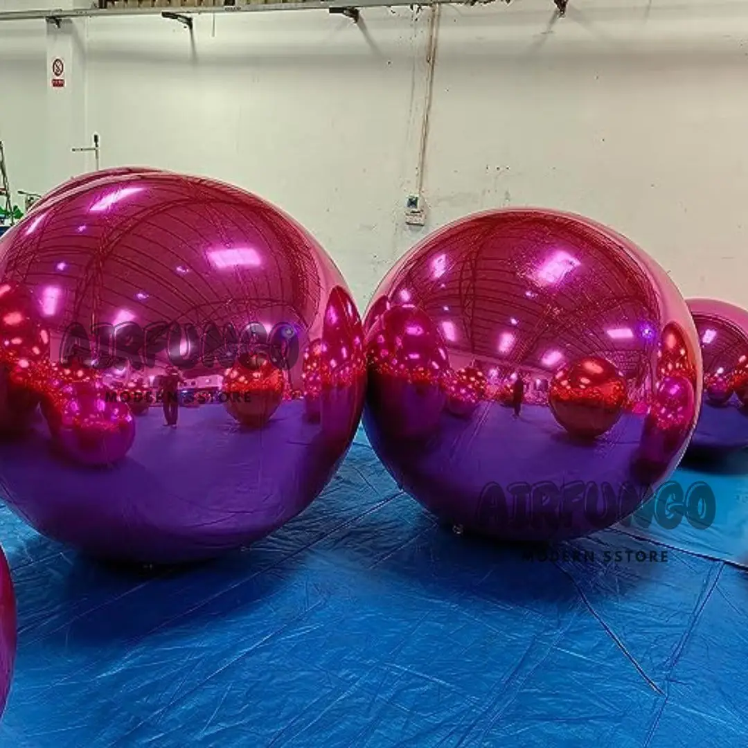 Hot Sales Cheap Colorful PVC Inflatable Reflective Ball /Inflatable Christmas Mirror Sphere/Inflatable Sphere Mirror Balloon 4