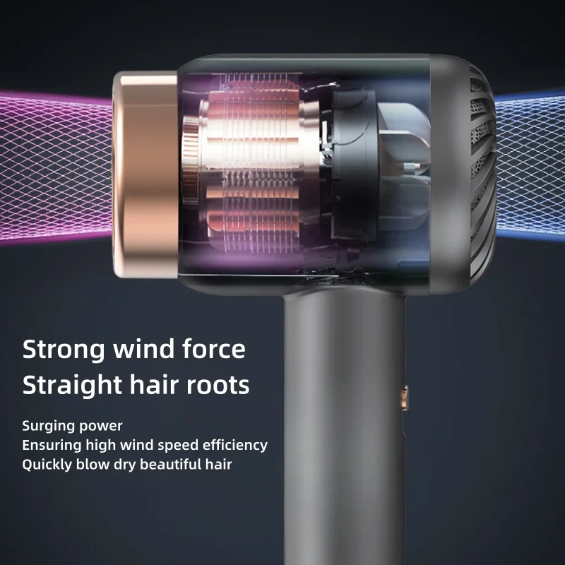 Wireless Hair Dryer Portable For Blowing Cold/Hot Air With High Wind Power Quick Drying Hair Care And Silent Dryer