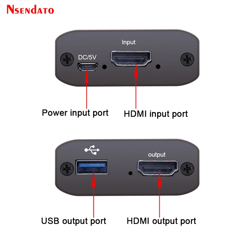 4K 60Hz USB HDMI Video Capture Card With Loop 1080P 60Hz Game Recorder Plate Live Streaming Box USB2.0 Grabber for PS3/4 Camera