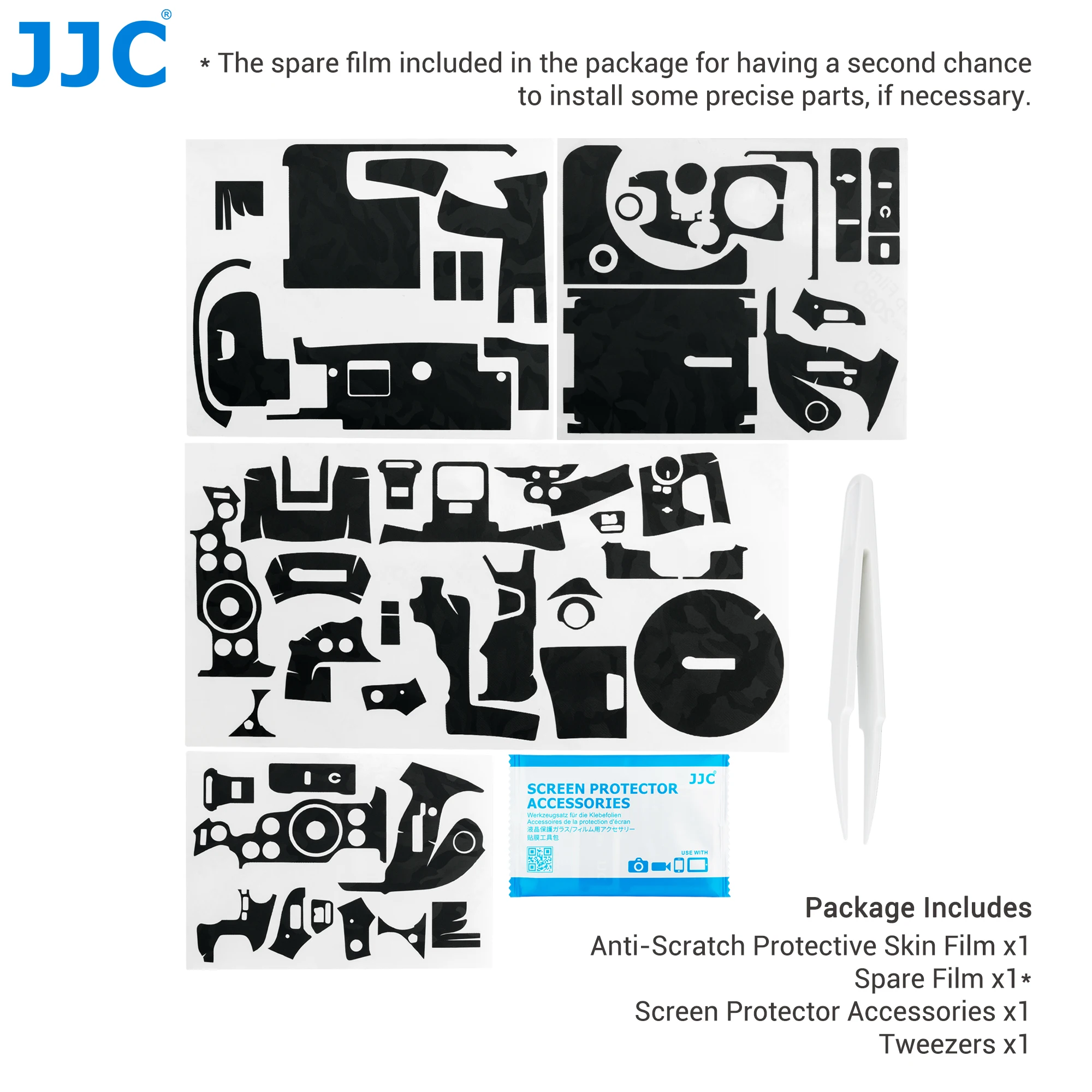 Jjc-adesivo Corporal da Câmera Kit de Película Protetora Anti-scratch Matrix Black Canon Eos r6 Mark ii - Image 4