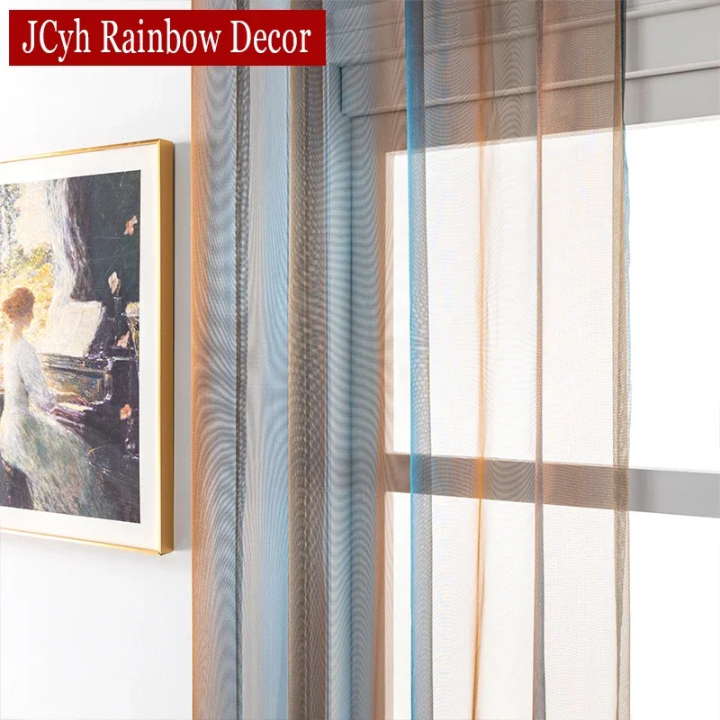 Luxury Sheer Tulle Curtains For Living Room Hall Window Curtain For Bedroom Voile Kitchen Door Curtains Modern Home Decor Drapes