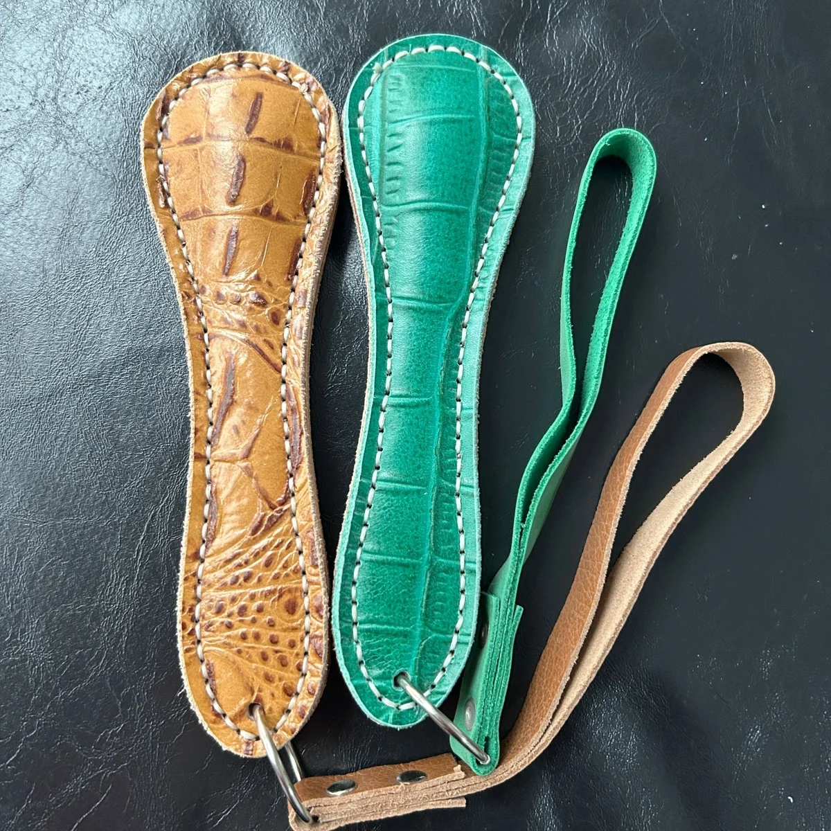 18cm 디펜스 피트니스 가죽 클래퍼 운동 캠핑 피트니스 내장형 리드 블록 헤드 소가죽 손바느질